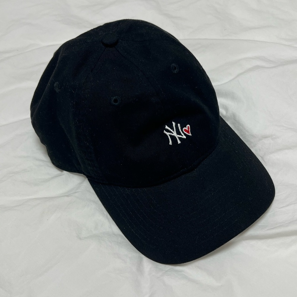 MLB Black Cap with White and Red Logo